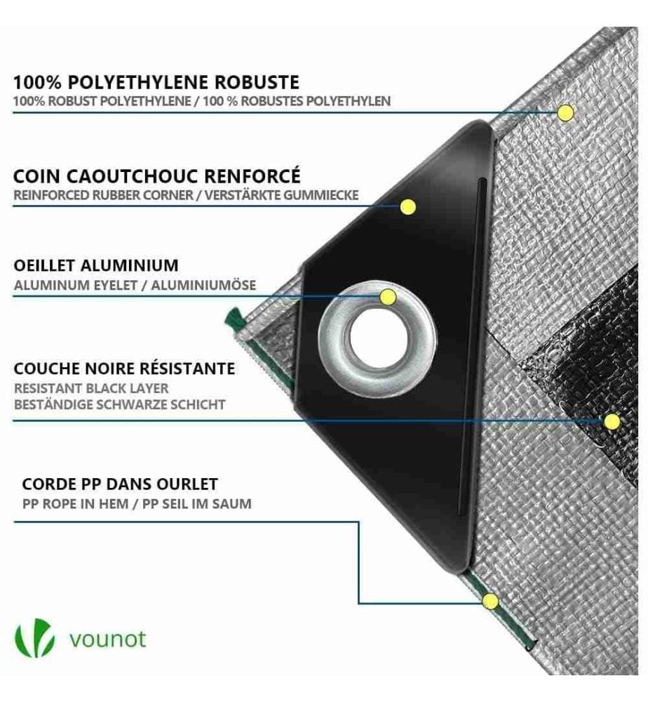 Vounot VOUNOT 4x6m Tarpaulin Heavy Duty 240 g, m… DeinDeal