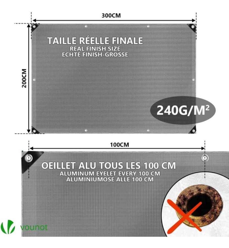 VOUNOT VOUNOT 2x3m Tarpaulin Heavy Duty 240 g, m… DeinDeal