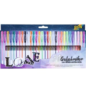 FOLIA - Stylo à encre gel Black Style Set 30 stylos