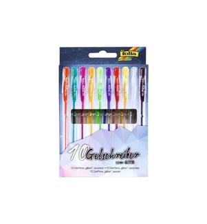 FOLIA - Stylo à encre gel Glitter 10 stylos