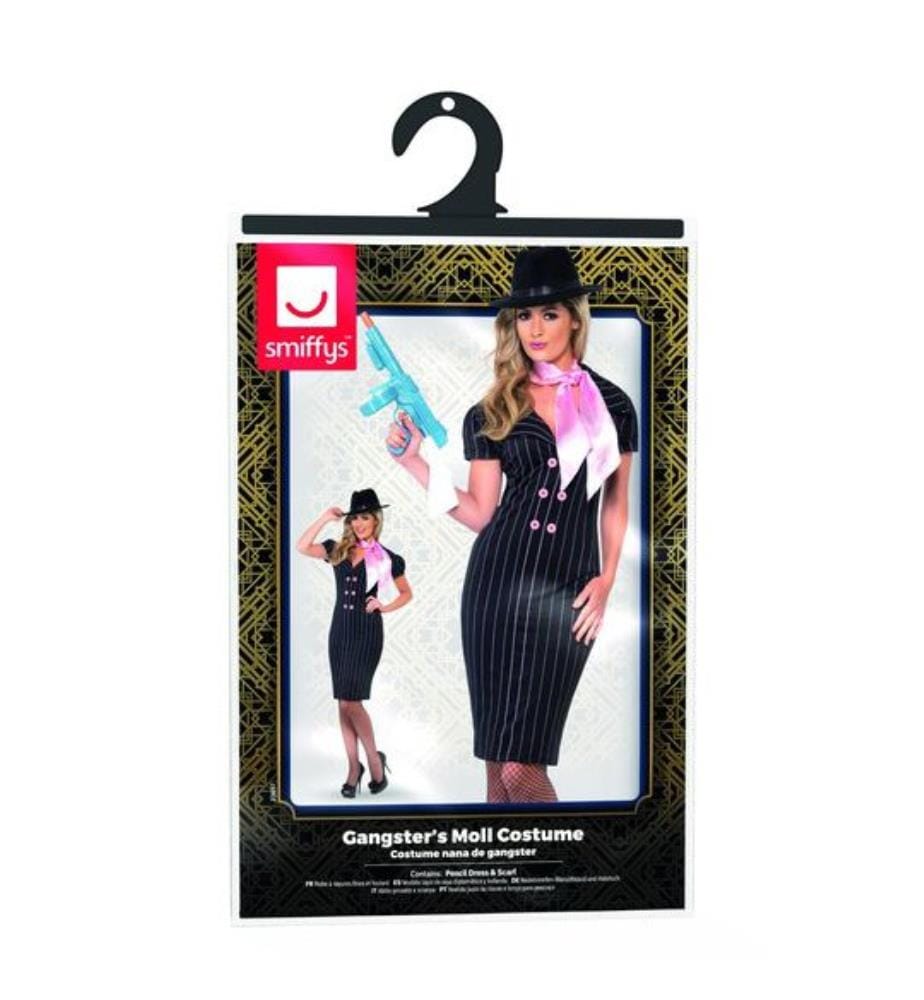 Costume femme de gangster, Noir, avec robe droit… DeinDeal