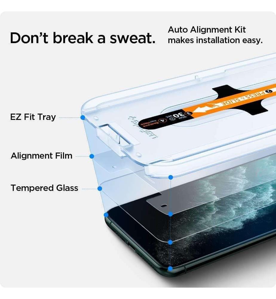 Spigen Spigen EZ Fit Tempered Glass Screen Prote… DeinDeal