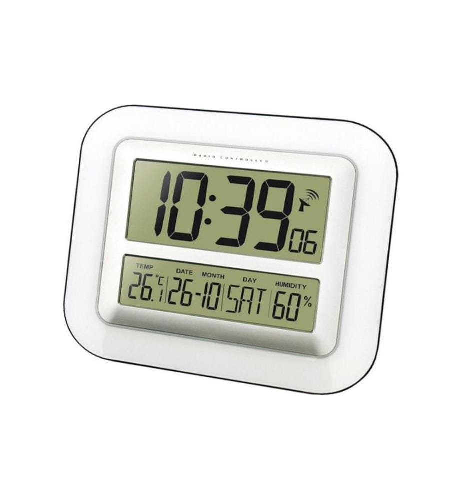 TECHNOLINE - Horloge murale radio WS8006 Blanc