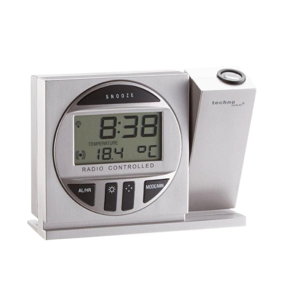 TECHNOLINE - Réveil radio-piloté WT590 avec projection, argent