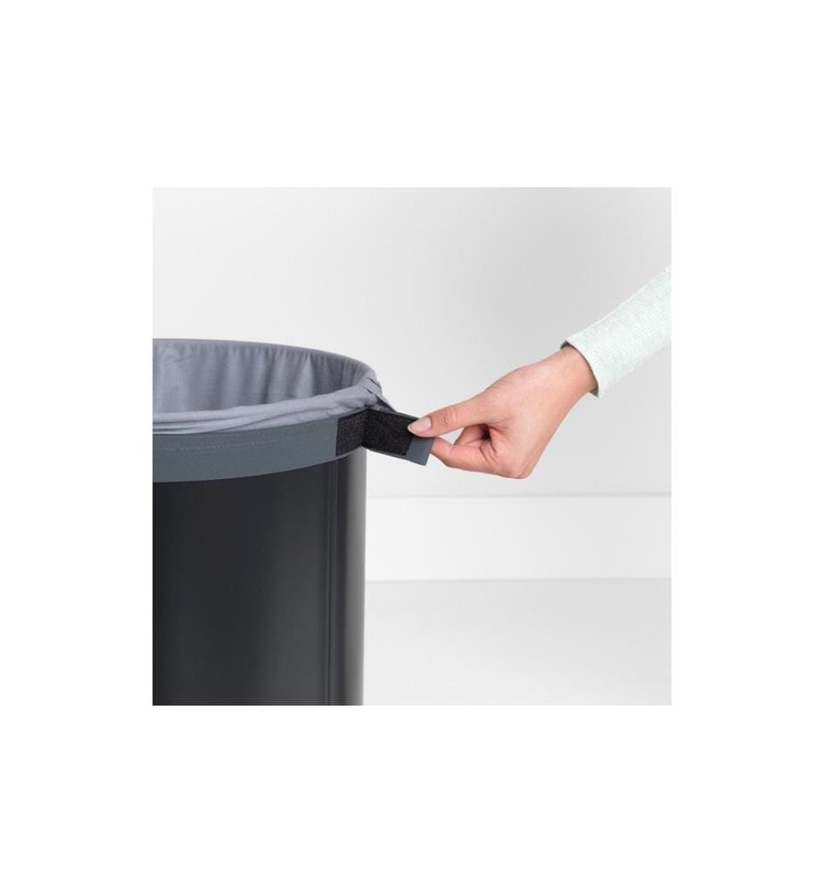 BRABANTIA - Wäschesammler mit Korkdeckel, 60 Liter, Schwarz
