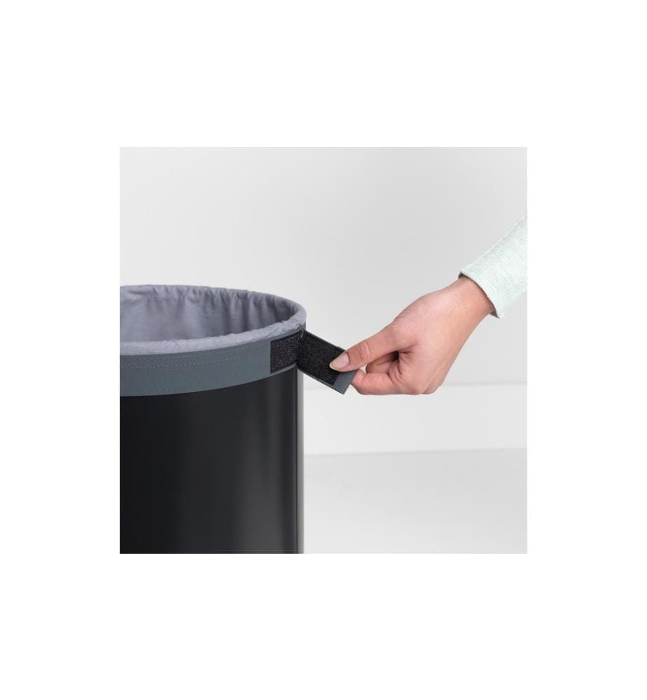 BRABANTIA - Wäschesammler mit Korkdeckel, 35 Liter, Schwarz