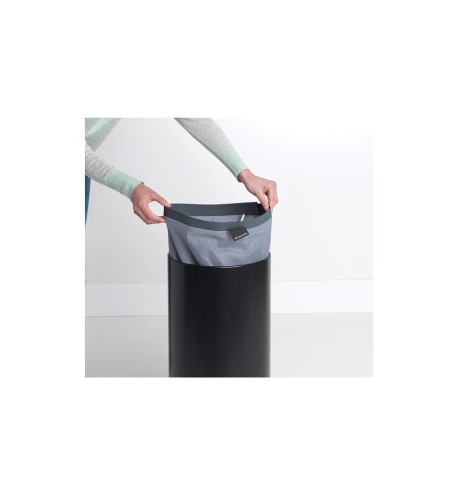 BRABANTIA - Wäschesammler mit Korkdeckel, 35 Liter, Schwarz