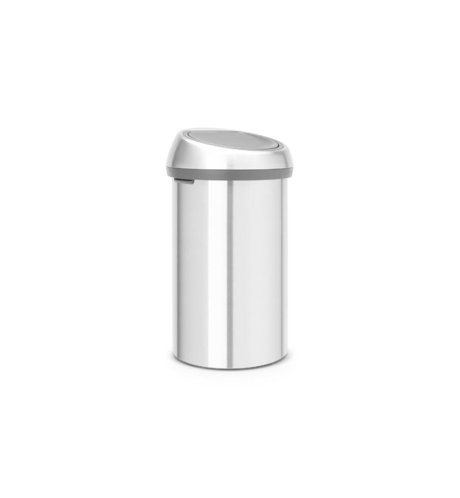 BRABANTIA - Poubelle touch Touch Bin Anti-empreinte digitale  60 l, Matt Steel