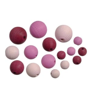 KNORR PRANDELL - Holzperlen Mix4 20 Stk, Rosa; Pink