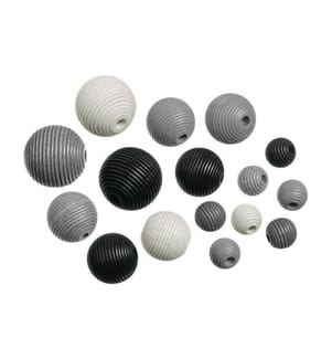 KNORR PRANDELL - Holzperlen Mix 4 20 Stk, Schwarz; Weiss