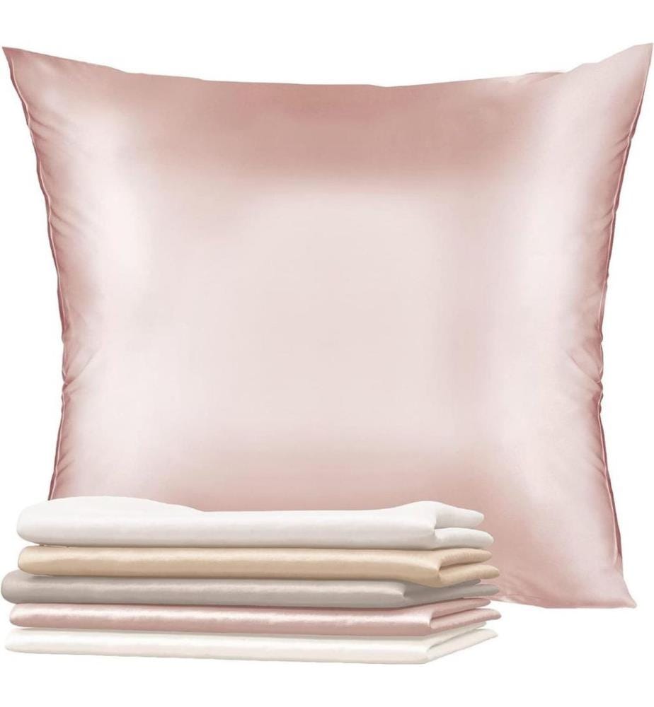 Dreamzie Taie Oreiller Soie Naturelle 50x75 100% Soie Mûrier 19 Mommes Certifiée Oeko-TEX - Bienfaits Cheveux et Peau Anti-Âge - Rose Clair 50 x 75 cm Rose Clair