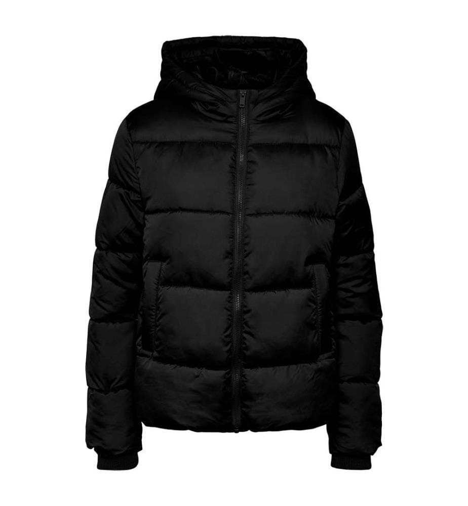 PIECES Quilted Jacket Black DeinDeal