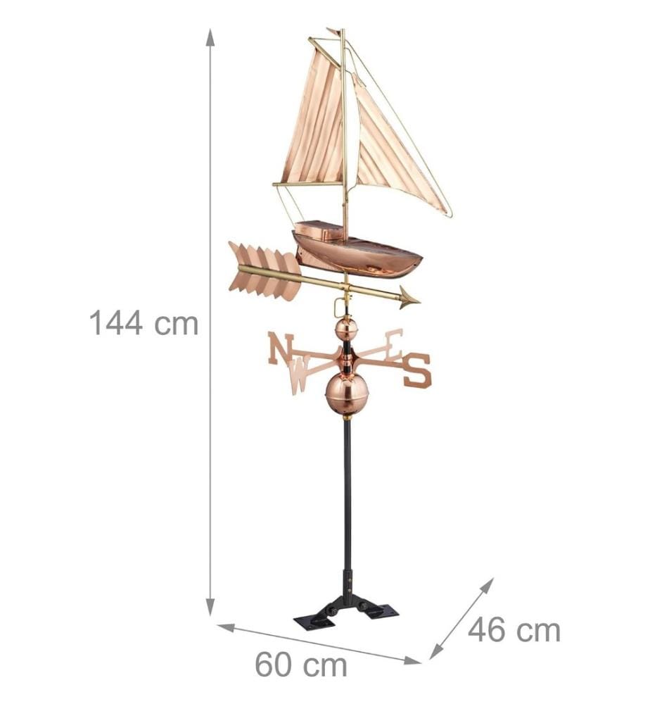 RELAXDAYS Relaxdays Ship Weathervane, Metal, Dir… DeinDeal