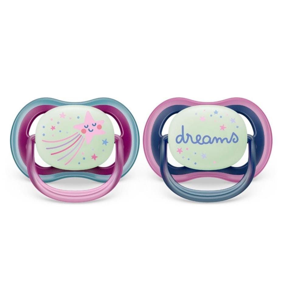 PHILIPS AVENT - Tétines ultra air Night 6-18 mois Étoile filante/Dreams