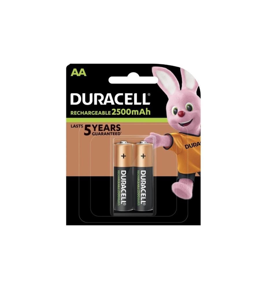 DURACELL - Batterie Rechargeable NiMH AA 2500 mAh, 2 Pièce/s