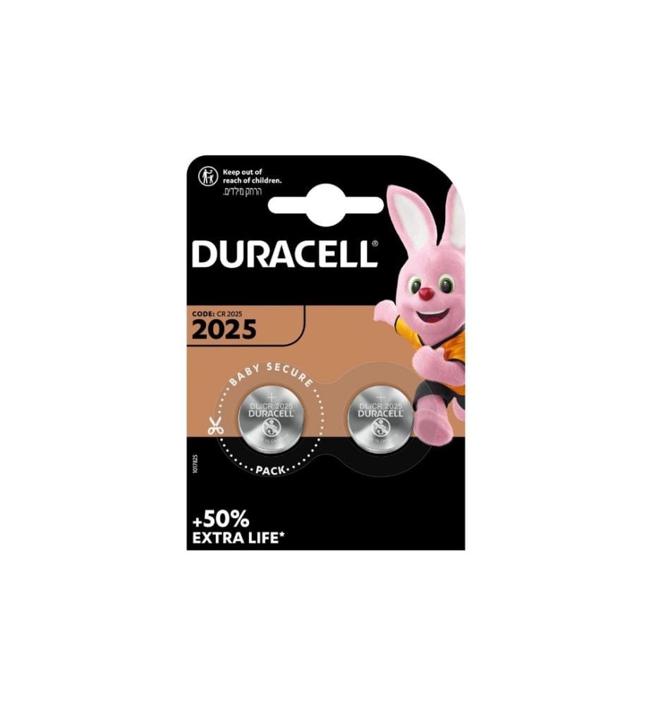 DURACELL - Knopfzelle Lithium CR2025 , 2 Stück