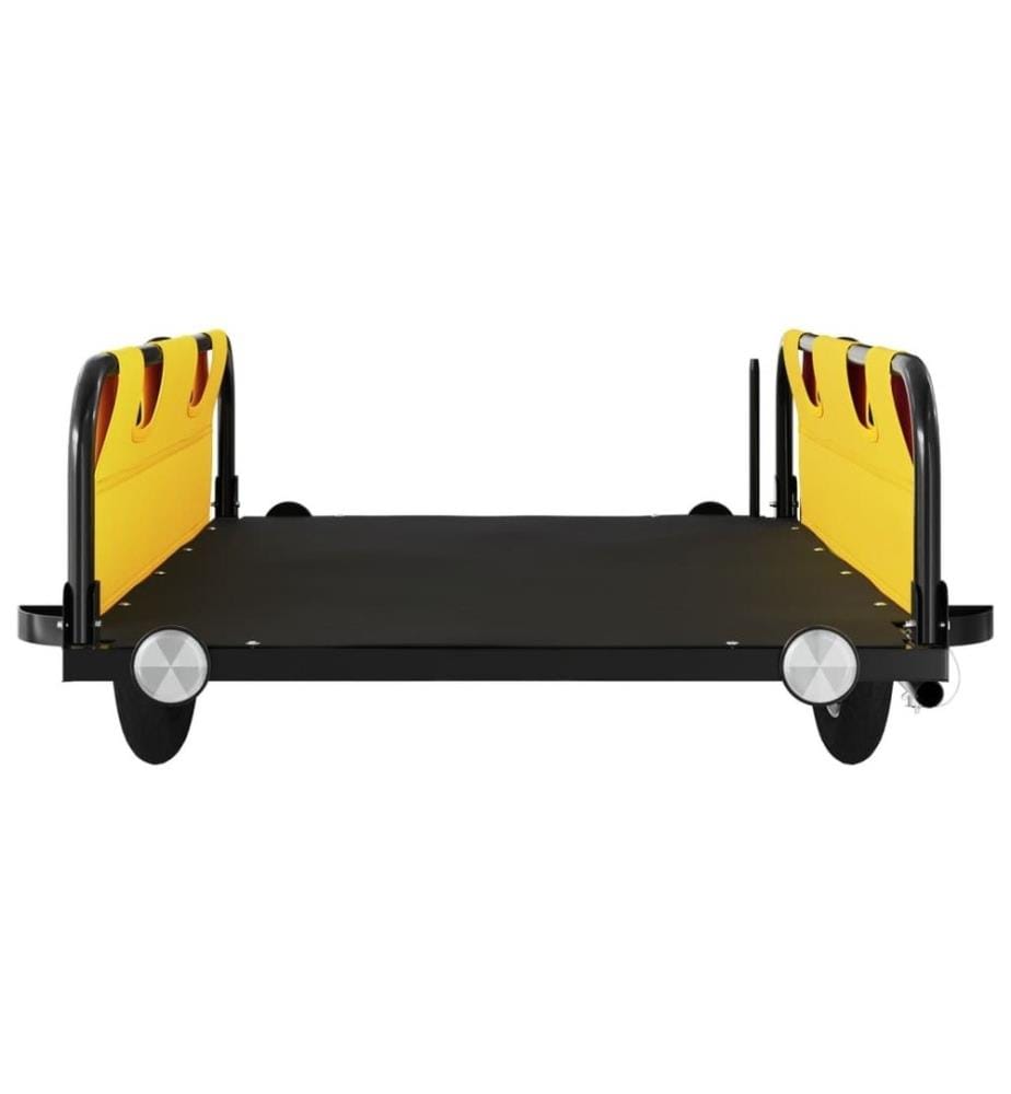 Remorque de vélo jaune tissu oxford et fer