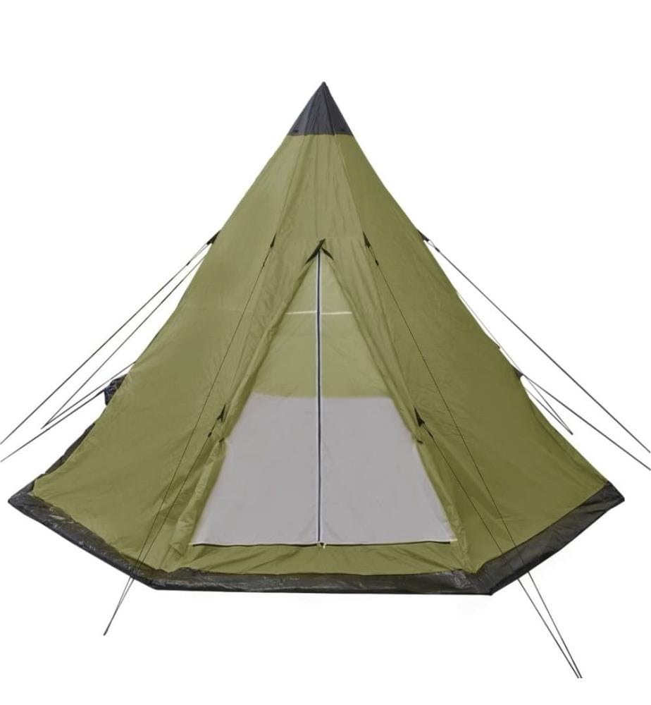 VidaXL Tipi Zelt 560x560cm - Großes Campingzelt Für Bis Zu 12 Personen