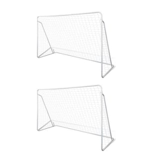 Fussball-Tornetze 2 Stück 240 x 90 x 150 cm Stahl