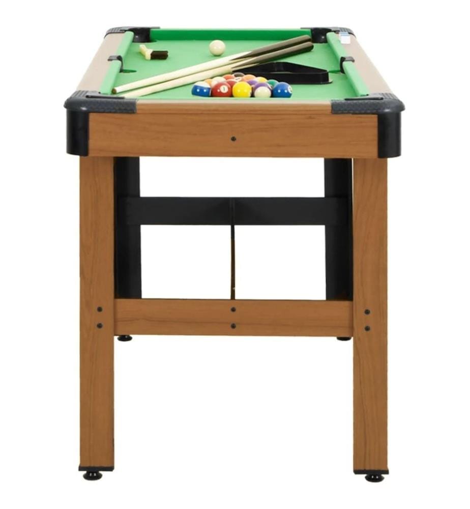 Table de billard 4 pieds 122x61x76 cm Marron