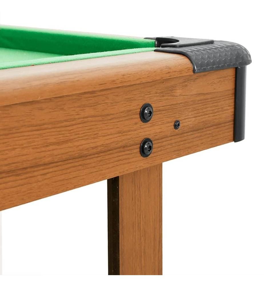 Table de billard 4 pieds 122x61x76 cm Marron