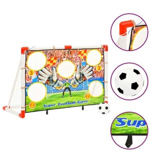 Fussballtor-Set mit Torwand 120x51x77,5 cm