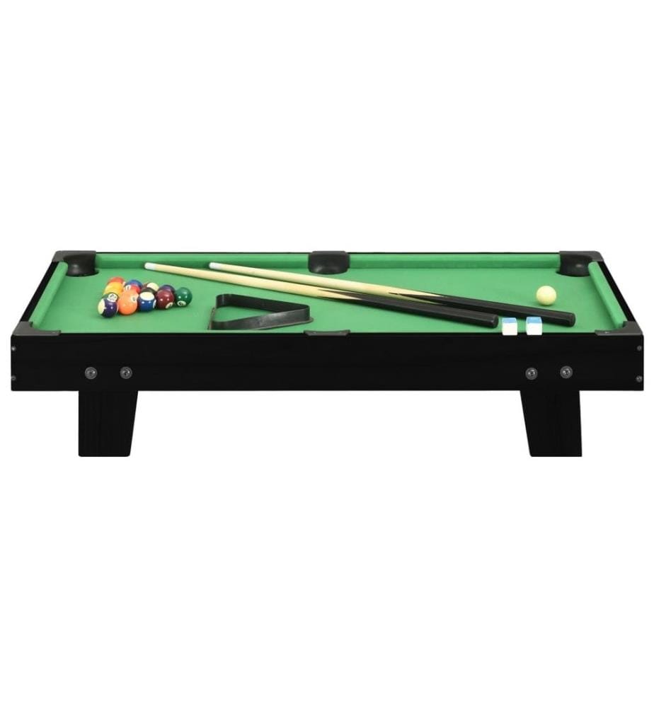 Mini table de billard 3 pieds 92x52x19 cm Noir et vert