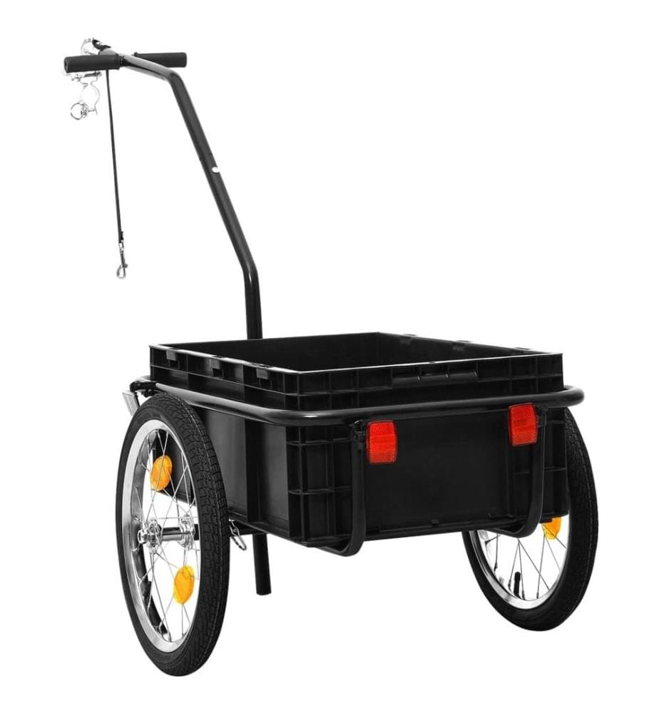 Remorque de vélo/chariot à main 155x60x83 cm acier bleu