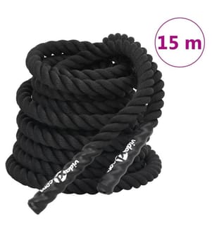 Kampfseil Schwarz 15 m 11 kg Polyester