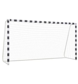 Fussballtor 300 x 160 x 90 cm Metall Schwarz und Weiss