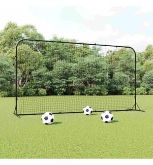 Fussball-Rebounder Schwarz 366x90x183 cm HDPE