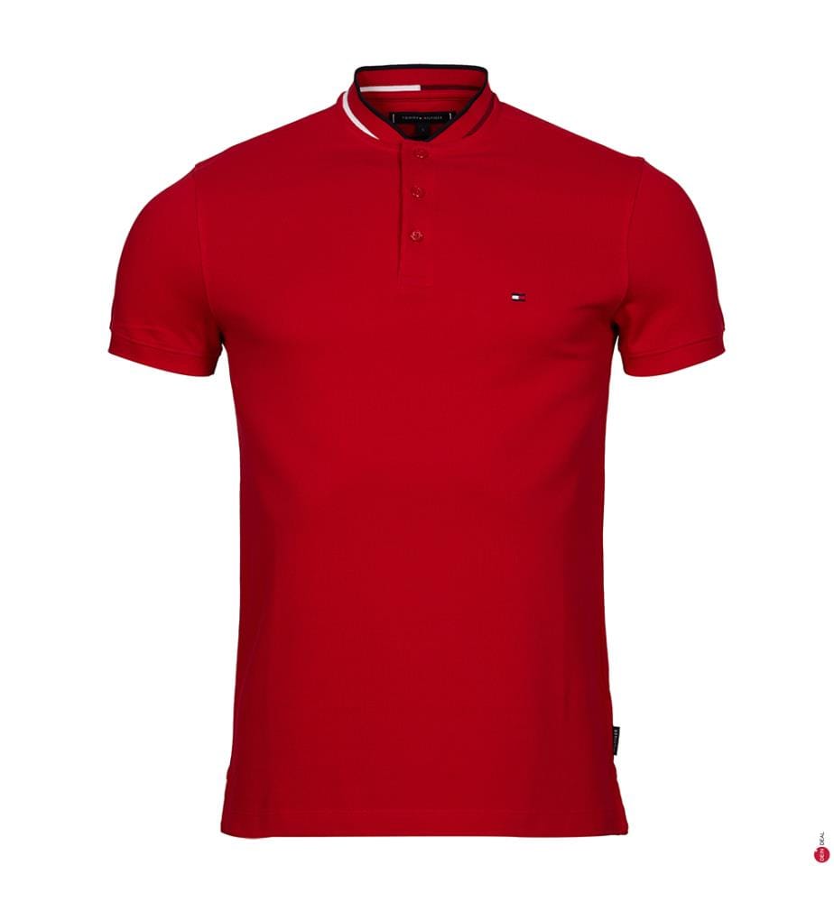 Polo tommy hilfiger rouge homme outlet