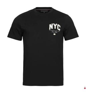 T-Shirt mit gesticktem Logo - Schwarz