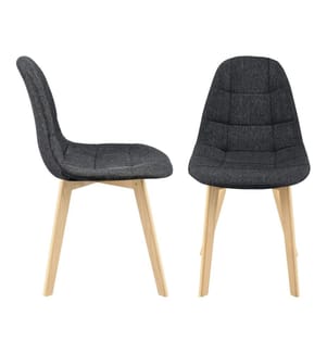 Chaise de salle à manger Kopparberg (lot de 2) Noir