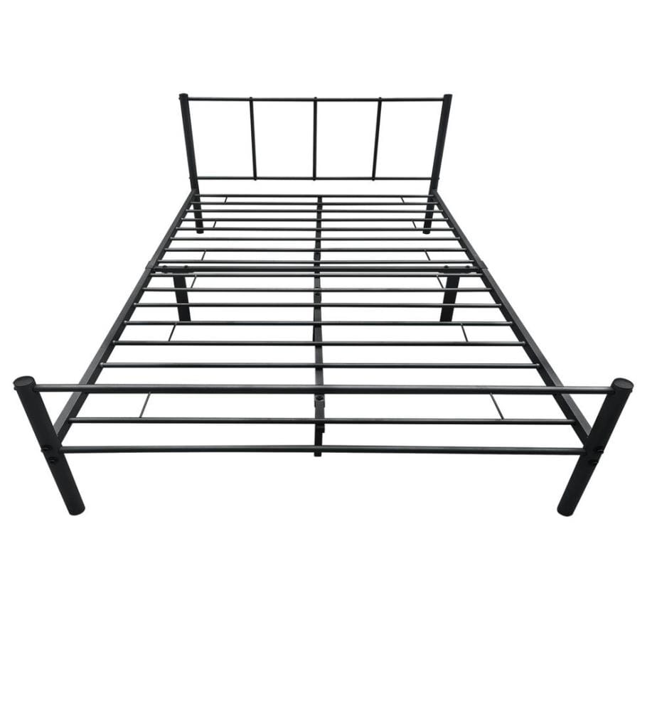 Lit métallique Laos 160x200 cm avec matelas à eau froide Noir