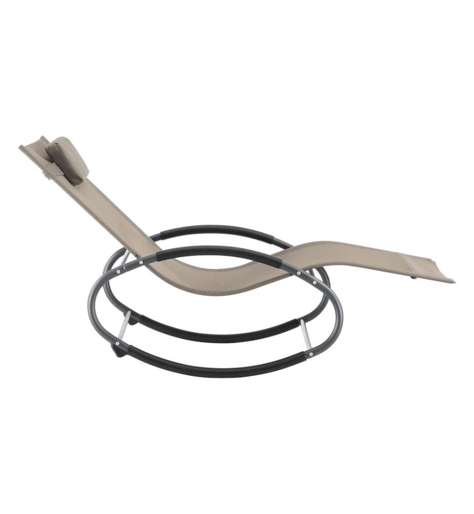 2x Chaise longue à bascule Almaluez 120 kg Beige