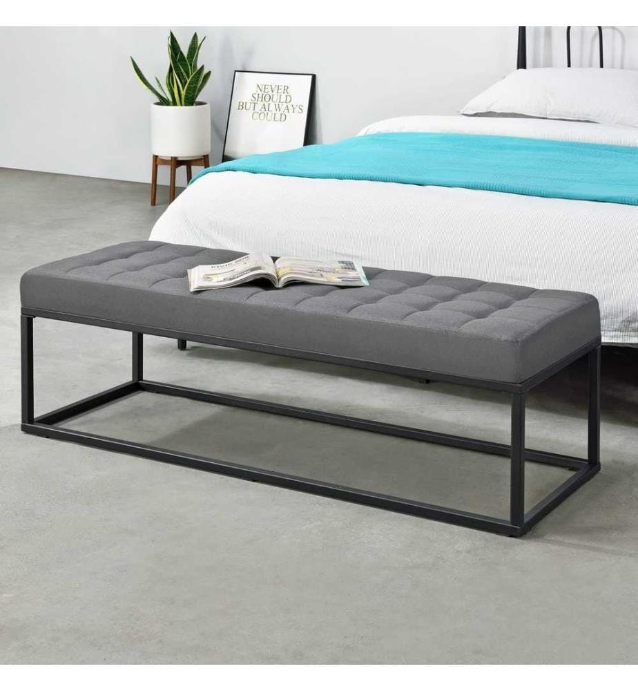 Banc Salta métal 120x40x38 cm gris