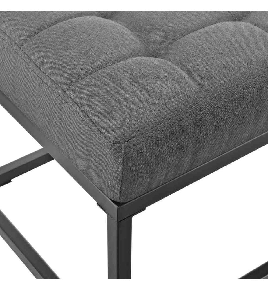 Banc Salta métal 120x40x38 cm gris