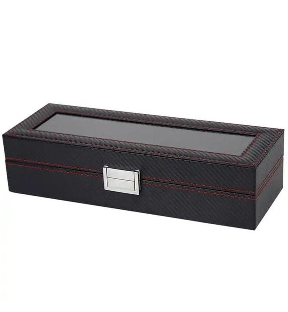Montres box pour 6 montres Carbon 35 x 11.5 x 8 cm