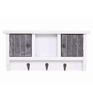 Schlüsselbrett Schlüsselkasten mit Türen - shabby grau