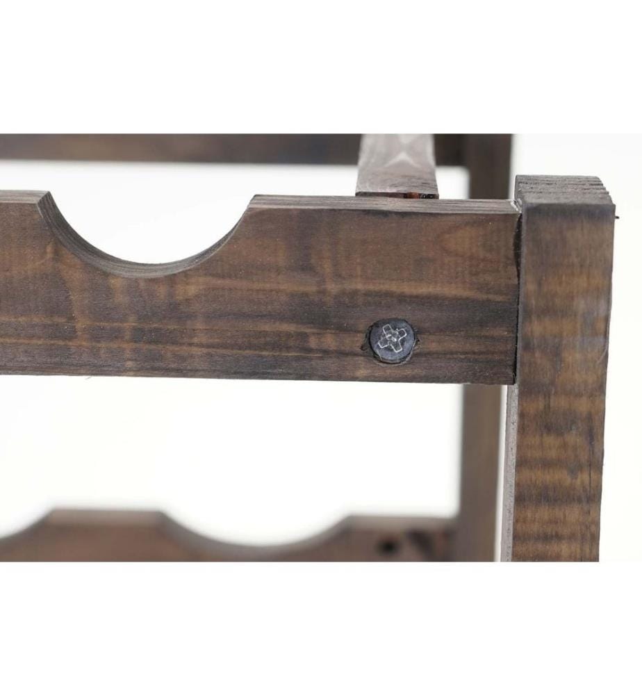 Weinregal Tanne für 12 Flaschen Shabby braun