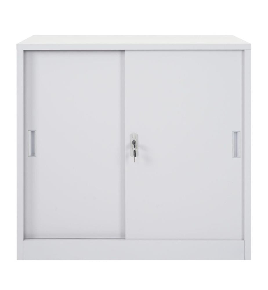 Aktenschrank Boston mit Schiebetüren 90x90x45 cm grau