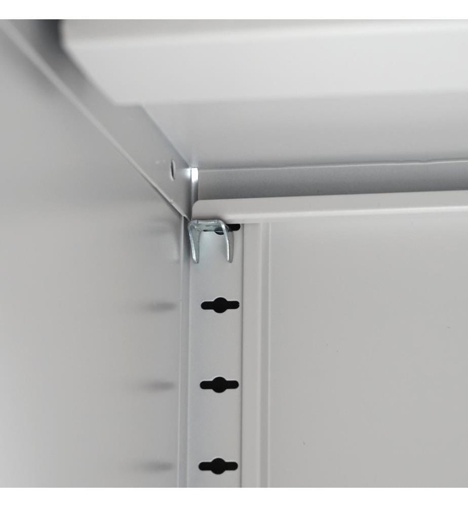 Aktenschrank Boston mit Schiebetüren 90x90x45 cm grau