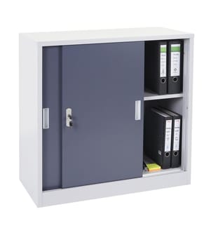 Aktenschrank Boston mit Schiebetüren 90x90x45 cm anthrazit