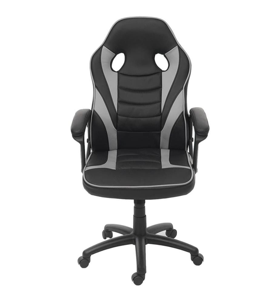 Chaise de bureau Fauteuil de direction Fauteuil pivotant Similicuir - noir gris