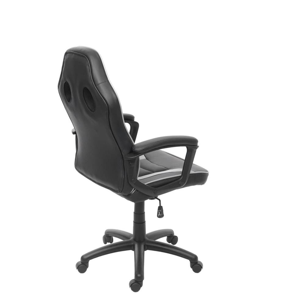 Chaise de bureau Fauteuil de direction Fauteuil pivotant Similicuir - noir gris