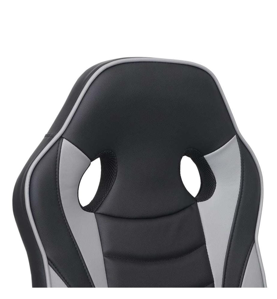 Chaise de bureau Fauteuil de direction Fauteuil pivotant Similicuir - noir gris