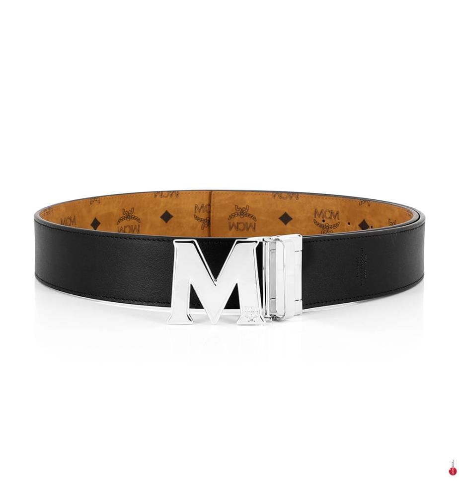 Ceinture en Cuir Claus M - Camel et Noir