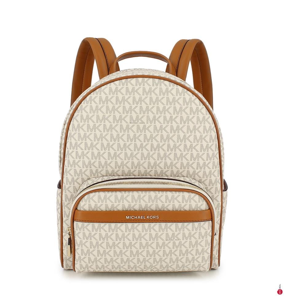Mk backpack white and brown Clearance