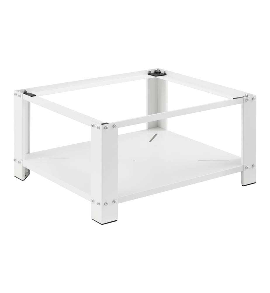 Socle de machine à laver Courtavon avec tablette Acier blanc